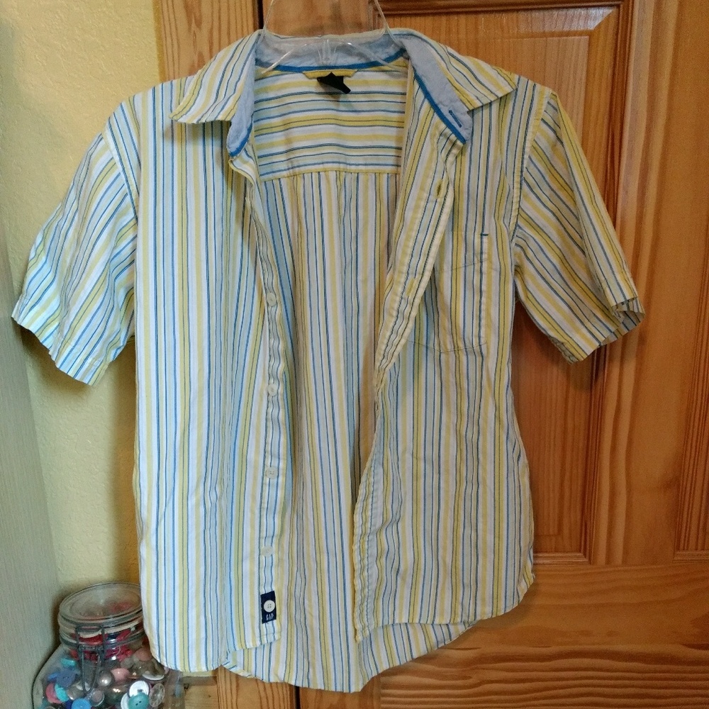 Boys Short Sleeved Button Down